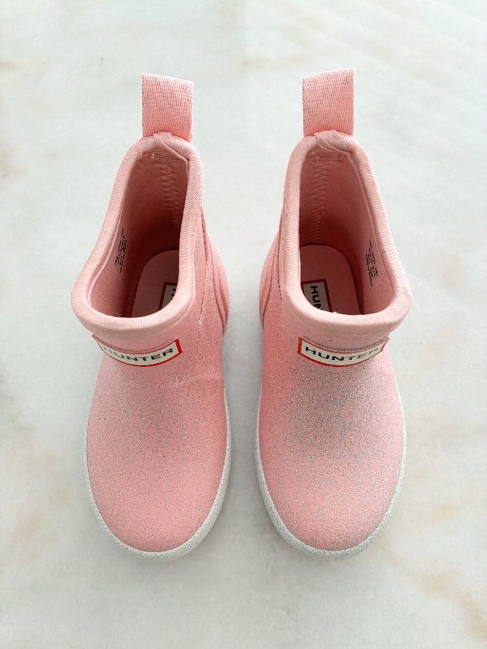 HUNTER Little Kids Finely Pull-On Waterproof Pink Chelsea Boots Size 7